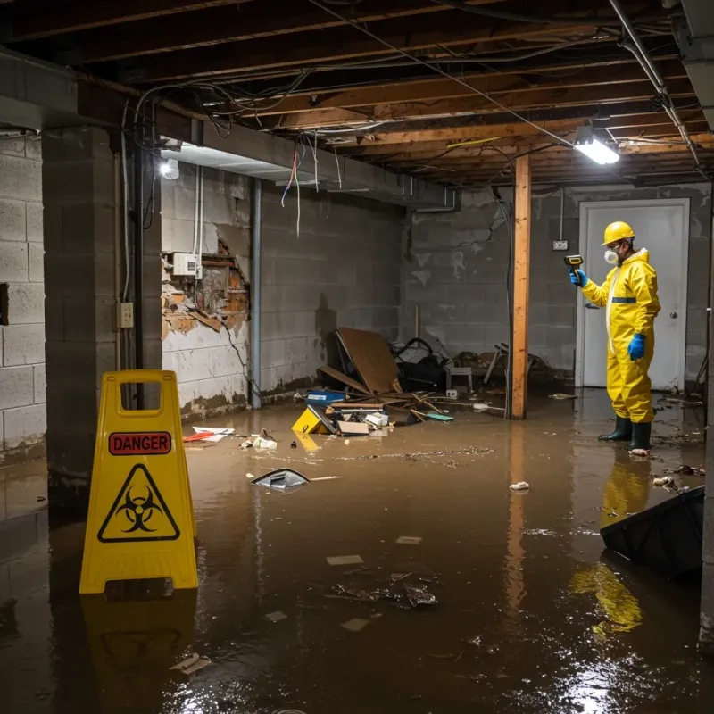 Flooded Basement Electrical Hazard in Branson, MO Property